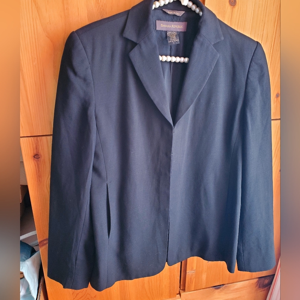 Banana Republic Women's Black Wool Blazer Size 4